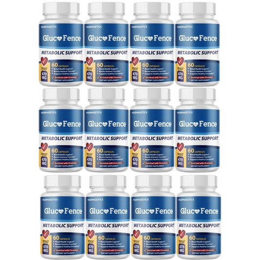 GlucoFence Metabolic Support and Blood Health Support 12 Bottles 720 Capsules