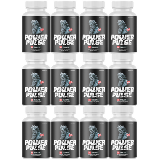 Power Pulse XXL Pills for Men Health Pills for Boosting Vitality - 12 Bottles