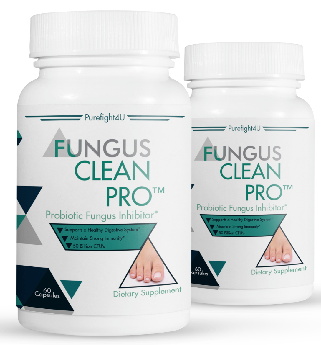 FUNGUS CLEAN PRO Toenail Care - 2 Bottles 120 Vegetarian Capsules