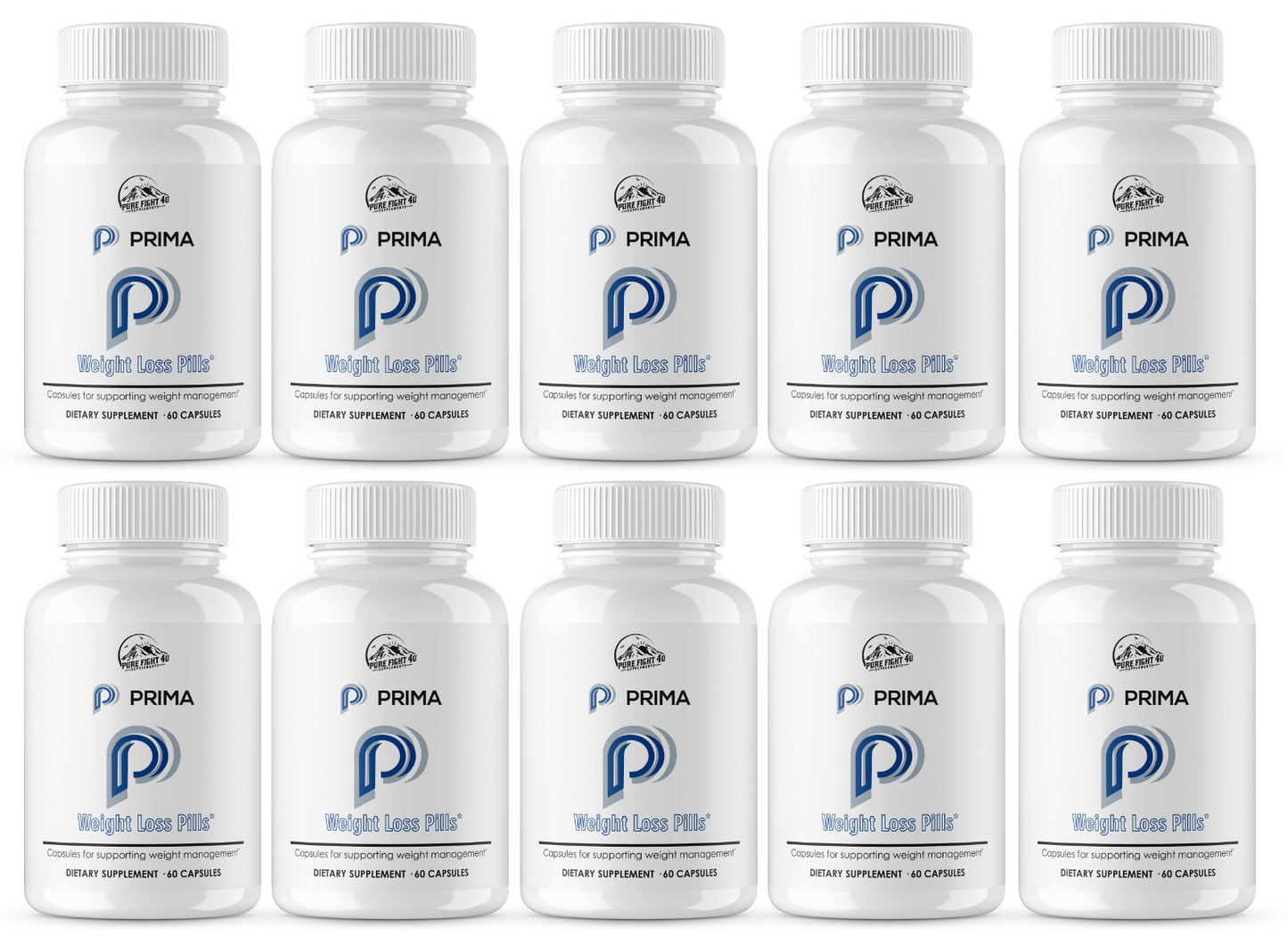 PRIMA Weight Loss Pills - Dietary Supplements 10 Bottles 600 Capsules