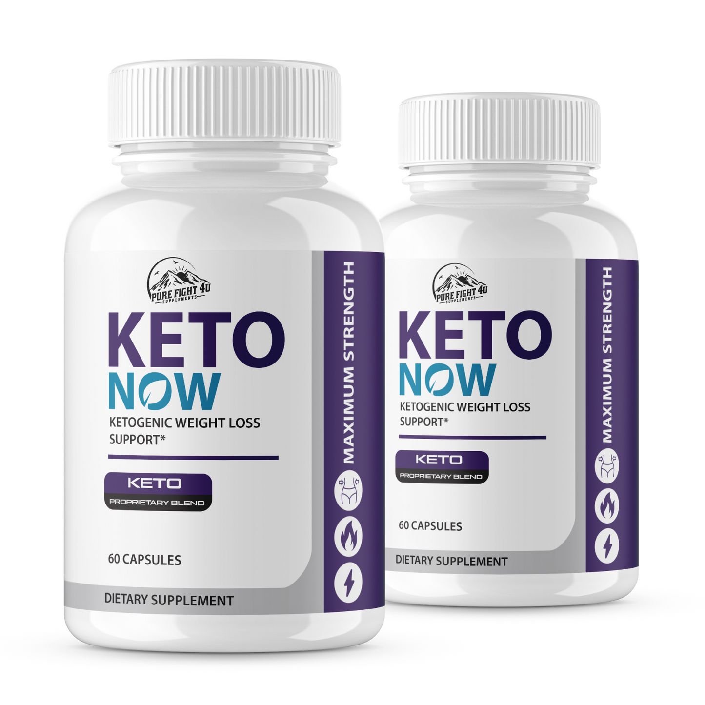 Keto Now Ketogenic Weight Loss Support - 2 Bottles 120 Capsules