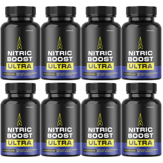 Nitric Boost Ultra For Men ED Organic Charge Supplement - 8 Bottles