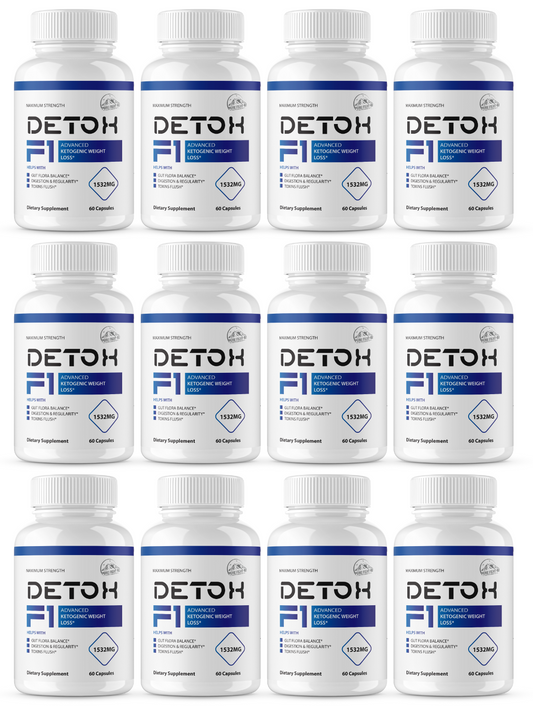 Detox F1 1532MG Advanced Ketogenic Weigh Loss - 12 Bottles 720 Capsules