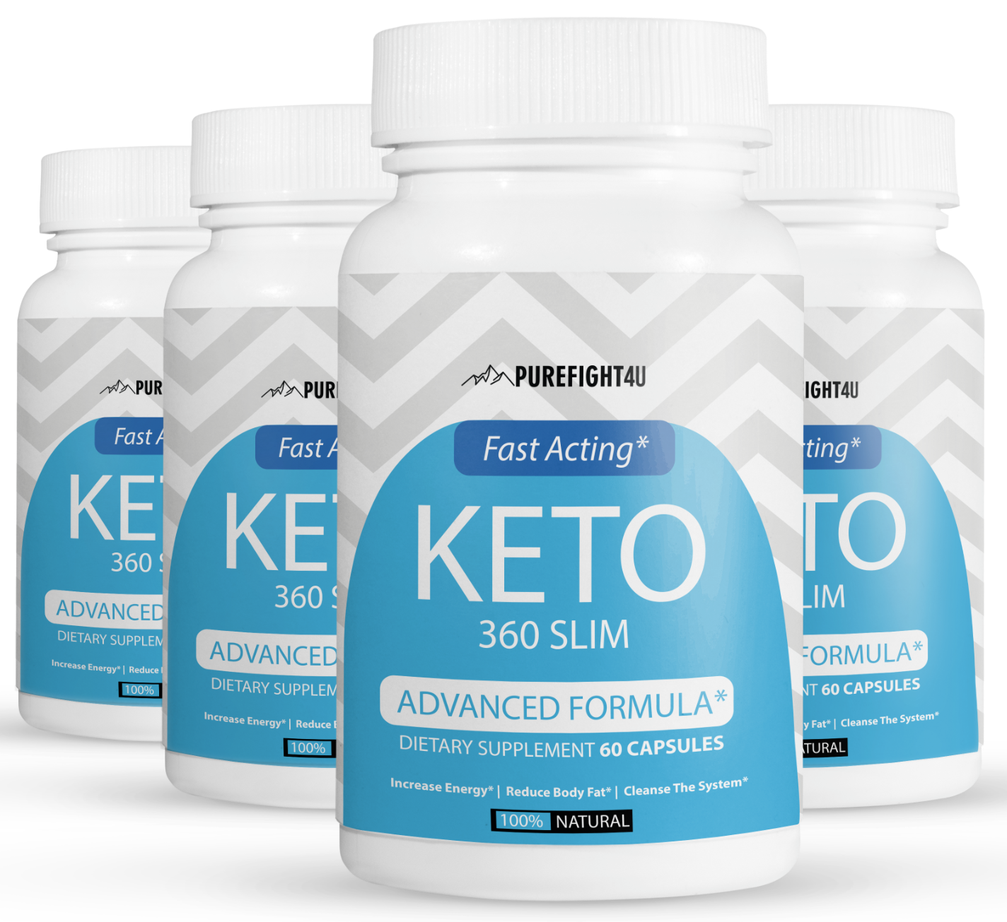 Keto 360 Slim Fast Acting Advanced Formula - 4 Bottles 240 Capsules