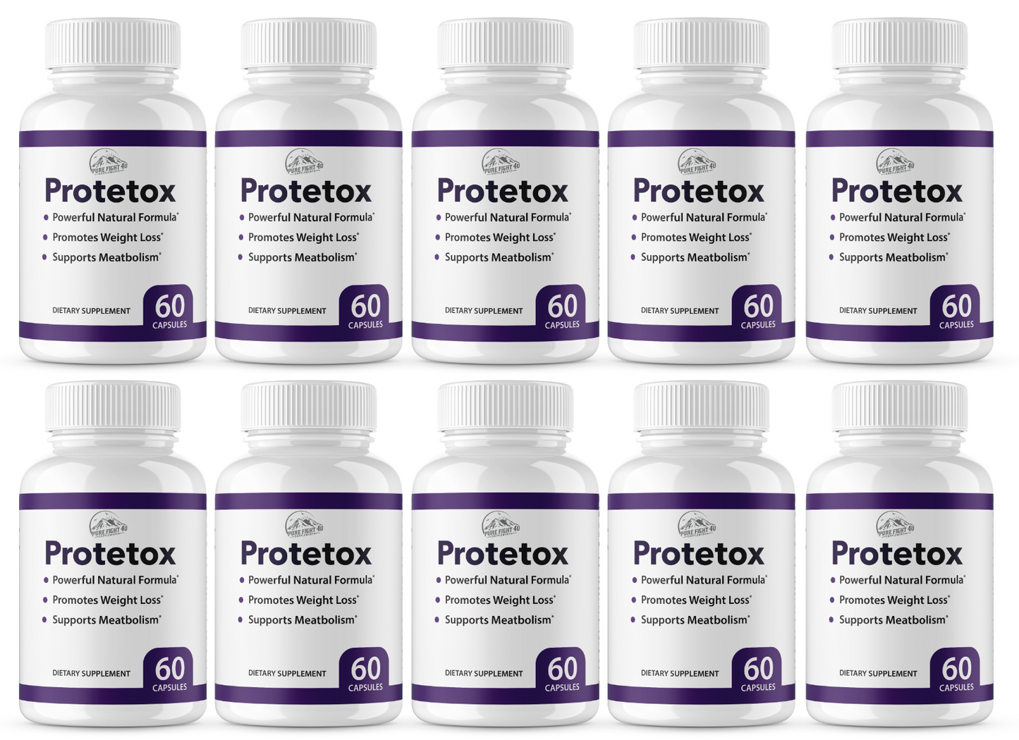 Protetox Weight Loss Formula - 10 Bottles 600 Capsules