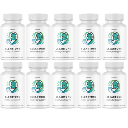 Cleartone Hearing Relief Capsules, Pills for Tinnitus Support -  10 Bottles