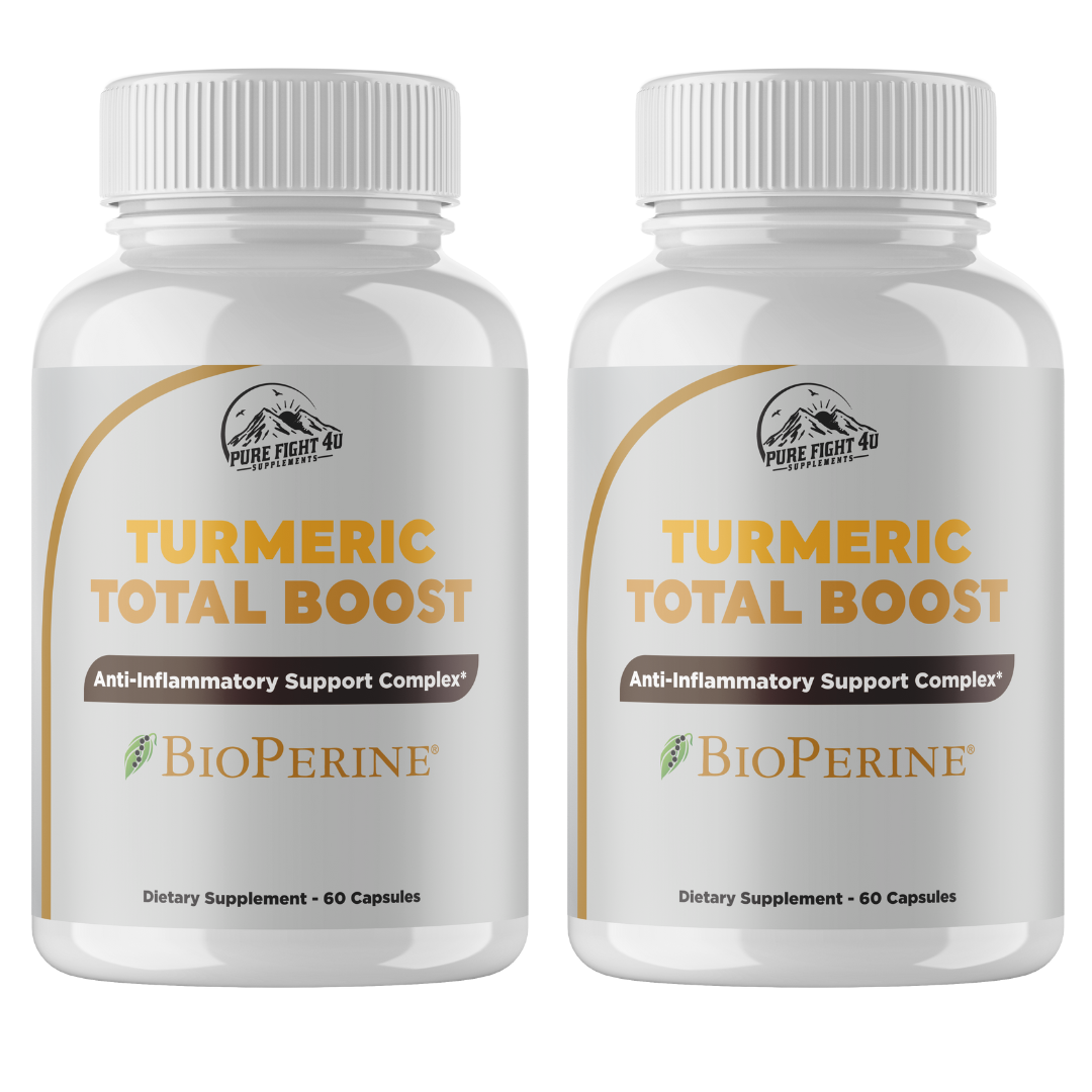 Turmeric Total Boost Anti-Inflammatory Support Complex 2 Bottles 120 Capsules