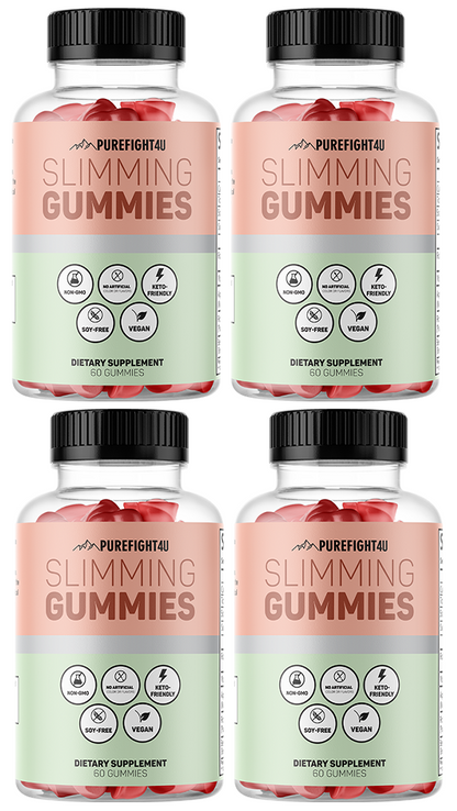 Slimming Gummies Dietary Supplement - 4 Bottles 240 Gummies