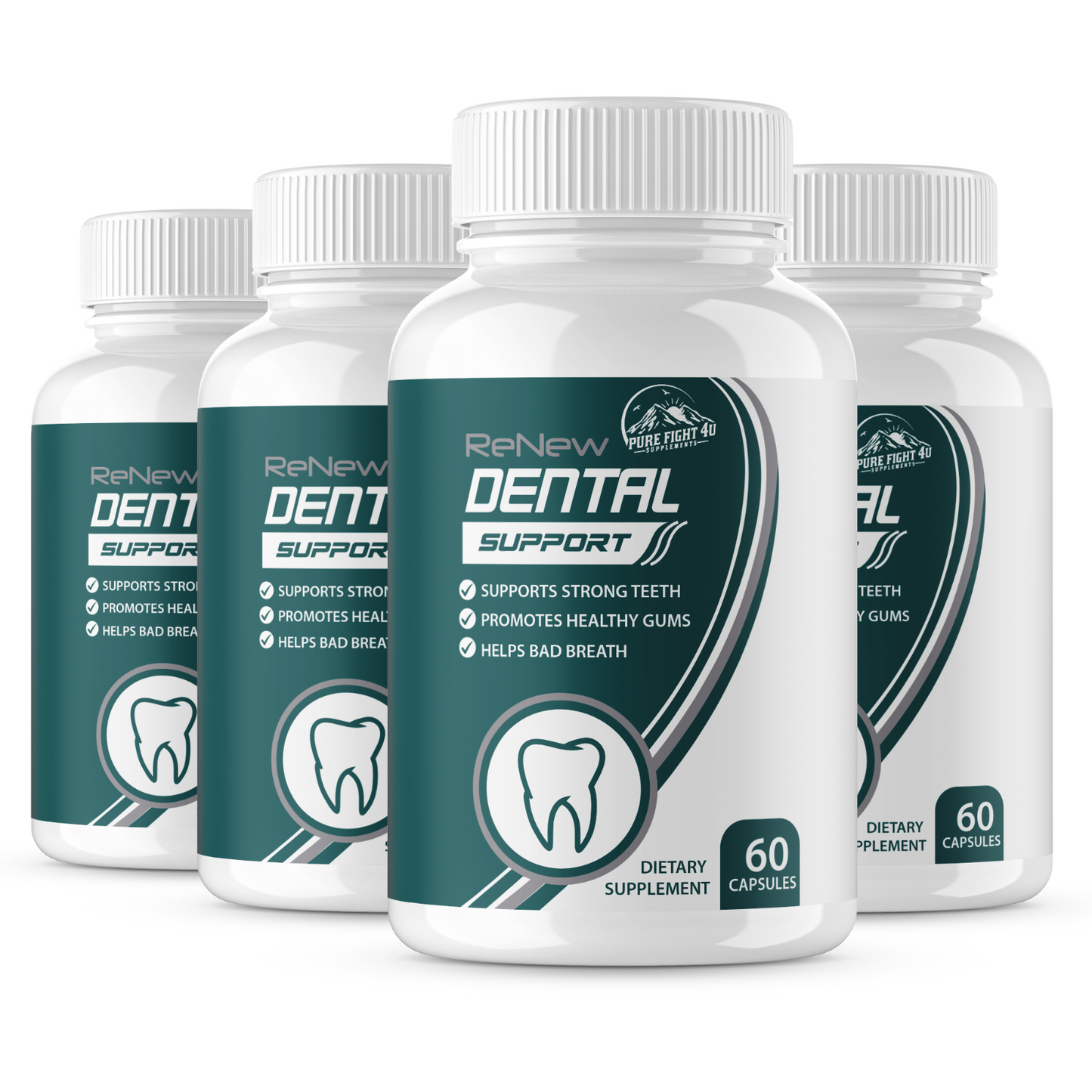 Renew Dental Support Dietary Supplement - 4 Bottles 240 Capsules