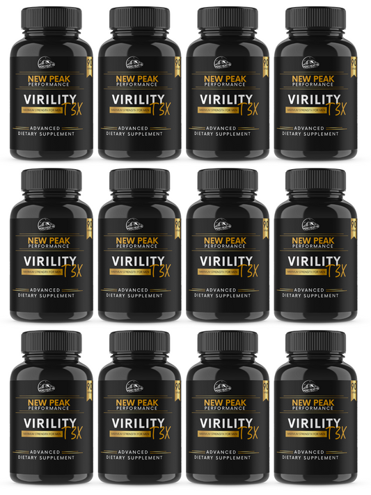 Virility T3X Maximum Strength for Men 12 Bottles 1080 Capsules