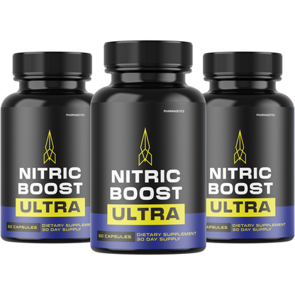 Nitric Boost Ultra For Men ED Organic Charge Supplement - 3 Bottles