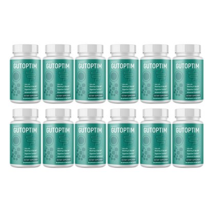 Gutoptim Advanced Gut Health Support Digestion & Bloating 12Bottles 720 Capsules