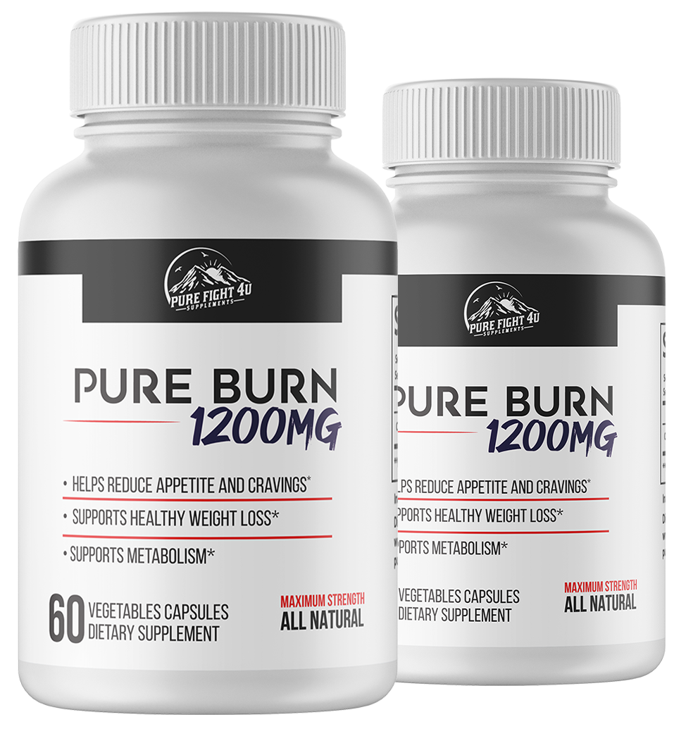 Pure Burn 1200mg Dietary Supplement - 2 Bottles 120 Capsules