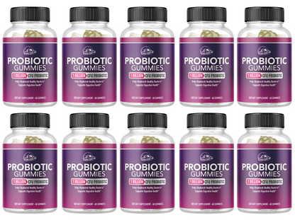 Probiotic Gummies 1 Billion CFU 10 Bottles 600 Gummies