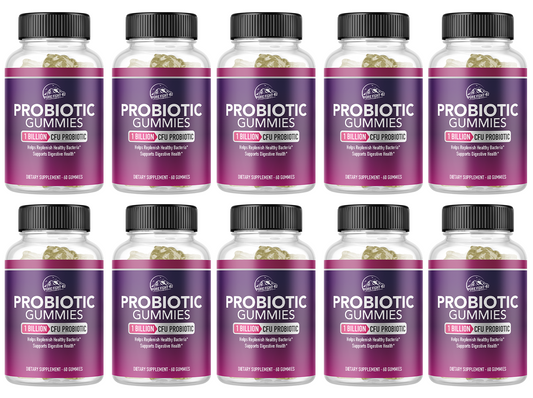 Probiotic Gummies 1 Billion CFU 10 Bottles 600 Gummies