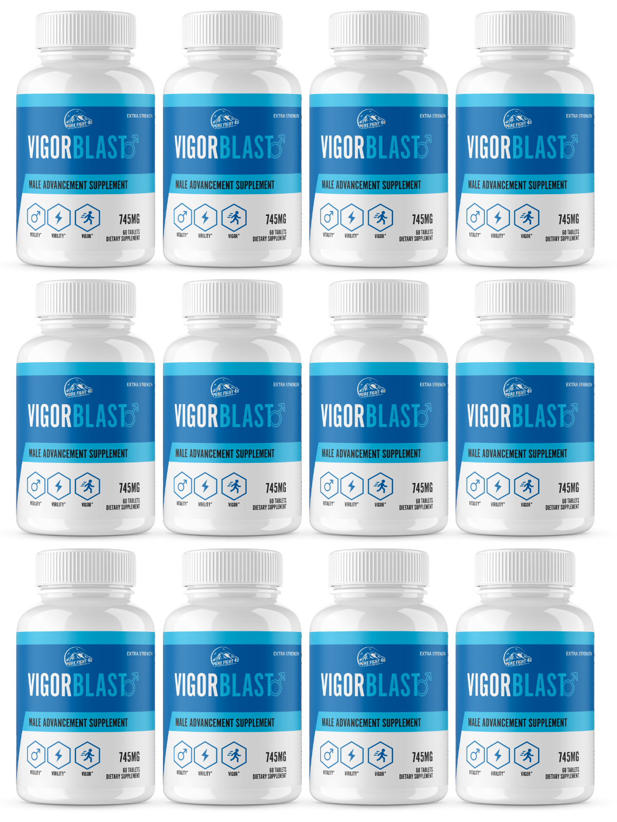 Vigor Blast Male Advancement Supplement 12 Bottles 720 Tablets