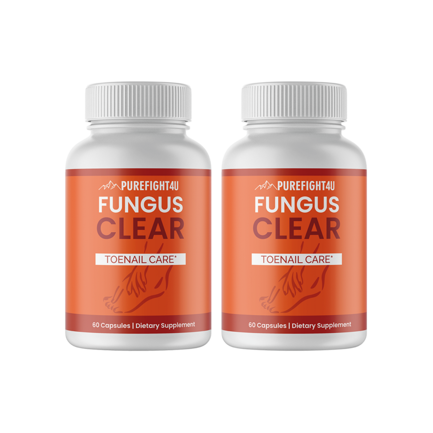 Fungus Clear Toe Nail Care - 2 Bottles 120 Capsules