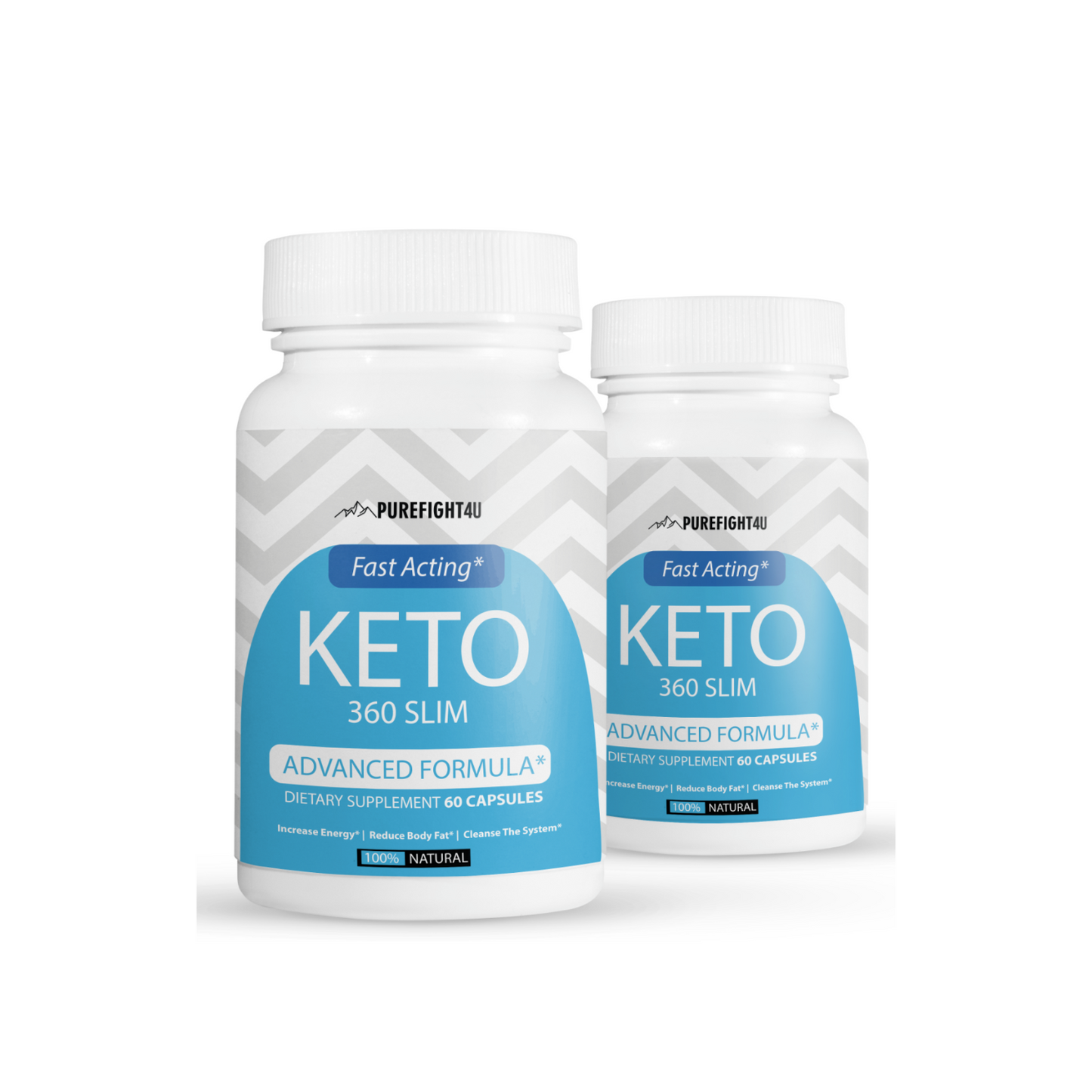 Keto 360 Slim Fast Acting Advanced Formula - 2 Bottles 120 Capsules