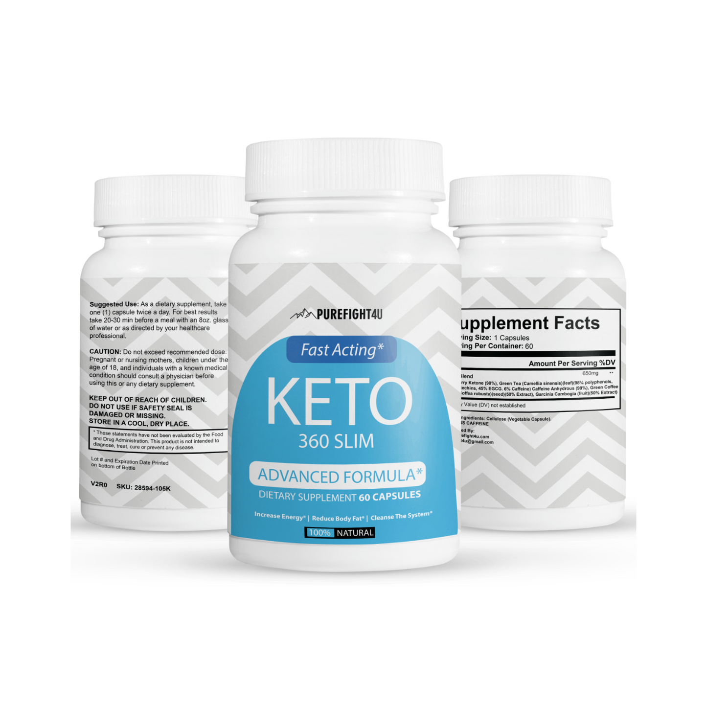 Keto 360 Slim Fast Acting Advanced Formula - 60 Capsules