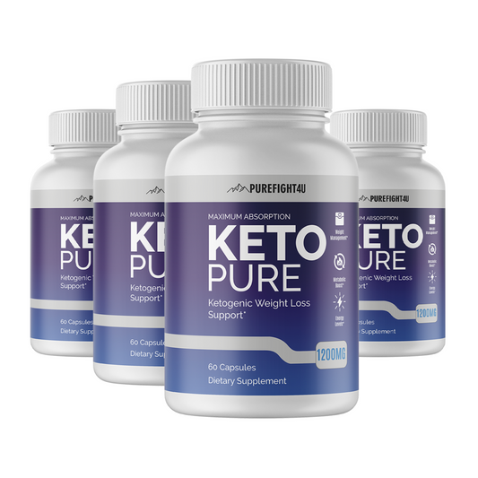 Keto Pure Ketogenic Weight Loss Support - 4 Bottles 240 Capsules