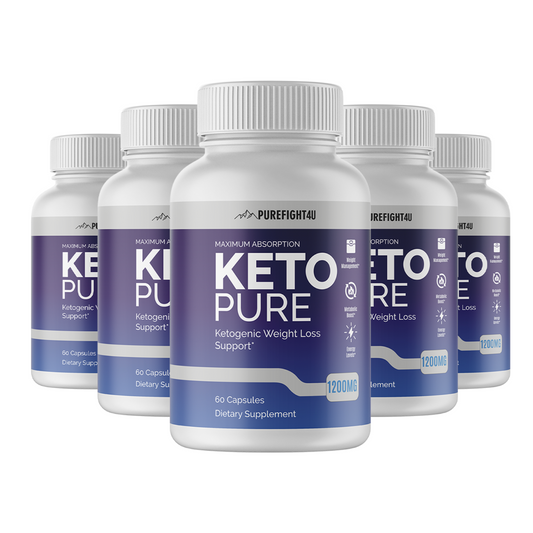 Keto Pure Ketogenic Weight Loss Support - 5 Bottles 300 Capsules