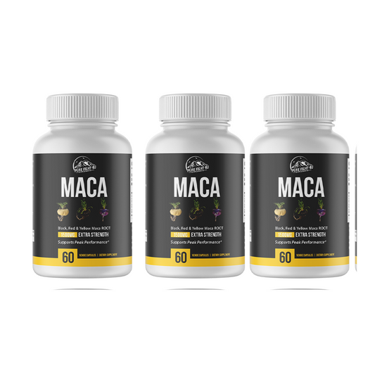 Maca Black, Red,  & Yellow Maca Root 1500mg - 12 Bottles 720 Capsules