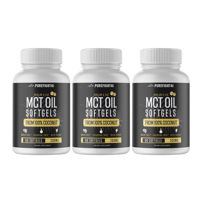 MCT Oil 200 MG 3 Bottles - 180 SoftGels