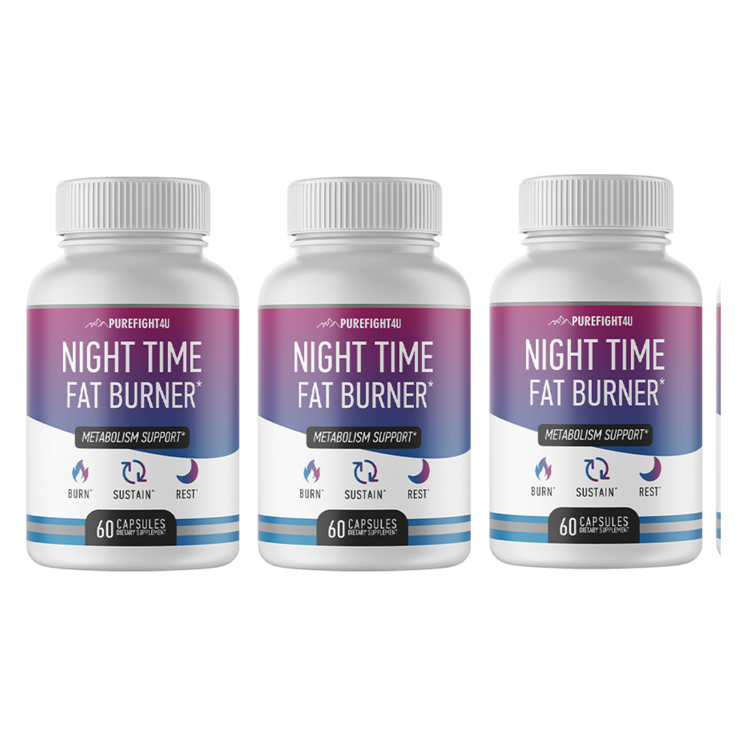 Night Time Fat Burner - Metabolism Support - 10 Bottles 600 Capsules