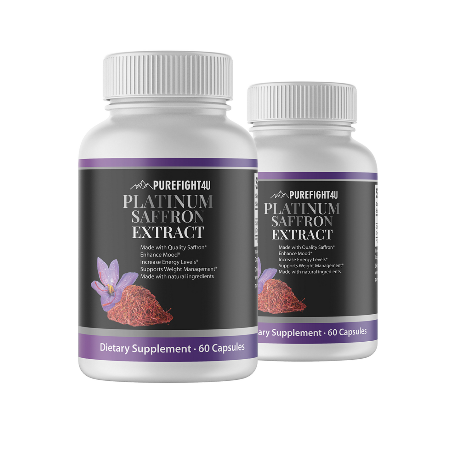 Platinum Saffron Extract - 2 Bottles 120 Capsules