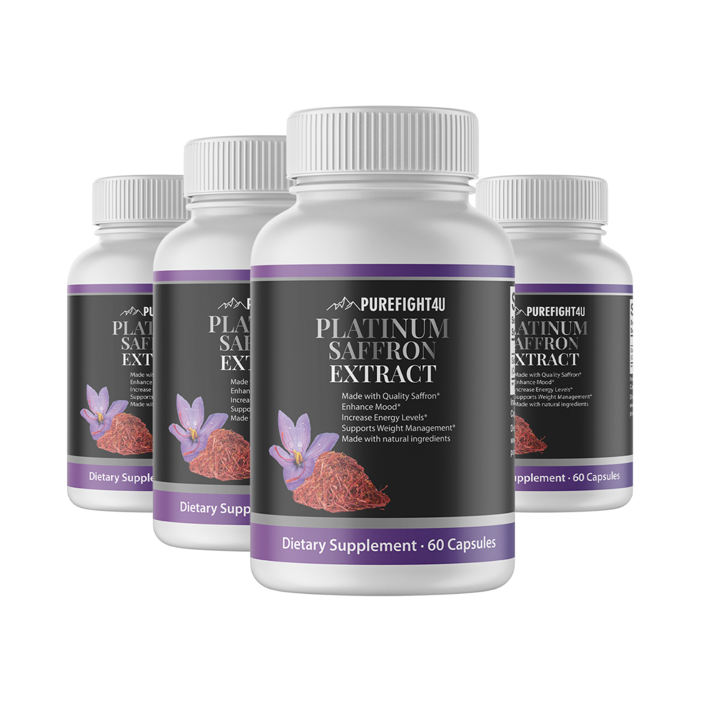 Platinum Saffron Extract - 4 Bottles 240 Capsules