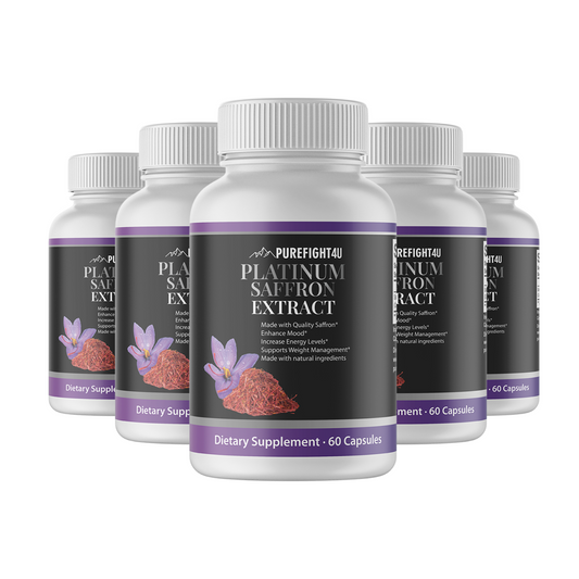 Platinum Saffron Extract - 5 Bottles 300 Capsules