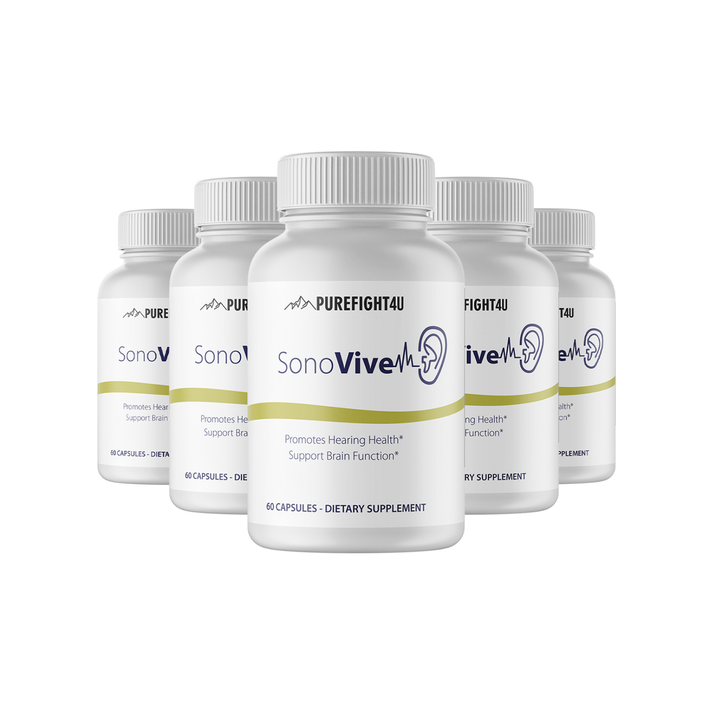 Sonovive Capsules Hearing Supplement 5 Bottles 300 Capsules