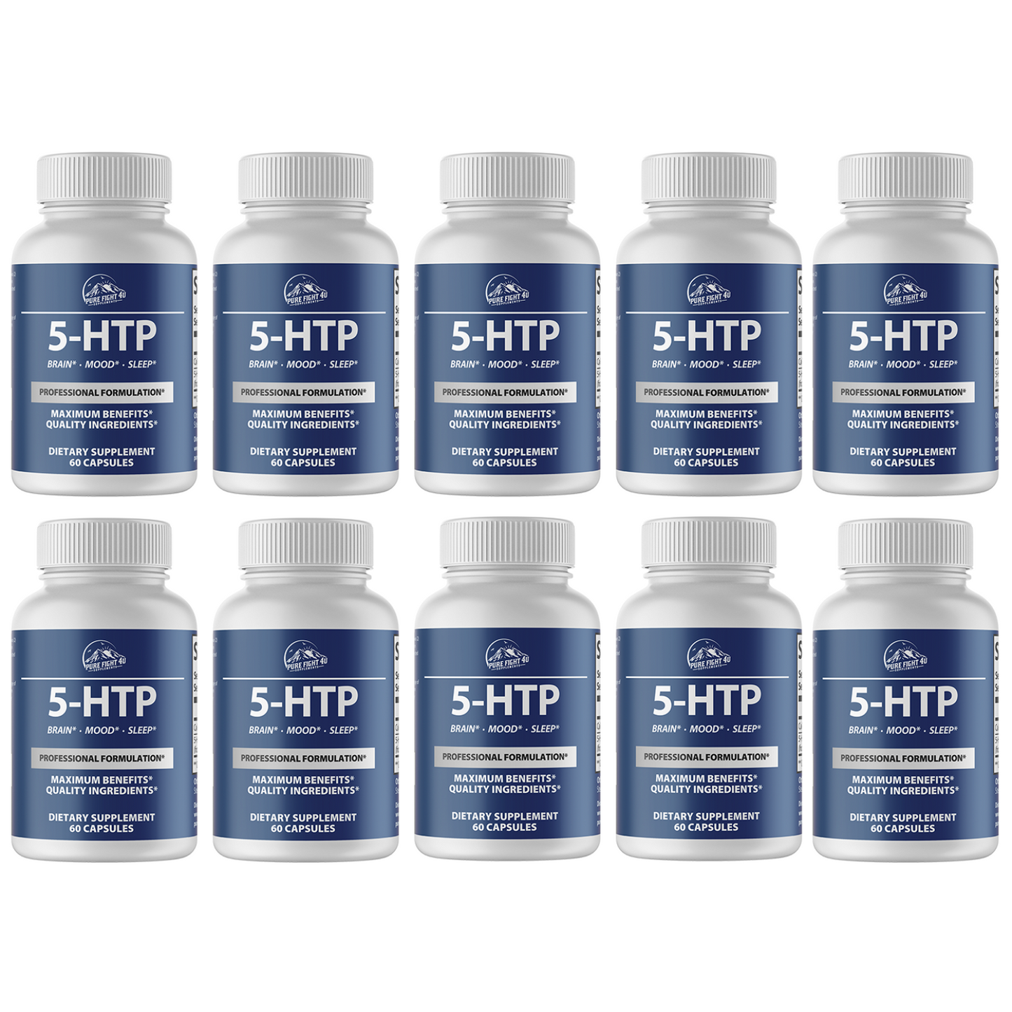 5-HTP Professional Formulation Dietary Supplement 10 Bottles 600 Capsules