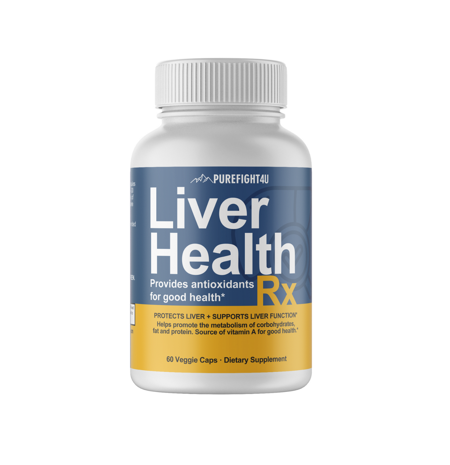 Liver Health RX Formula Supplement Pure Health 3 Bottles 180 Capsules