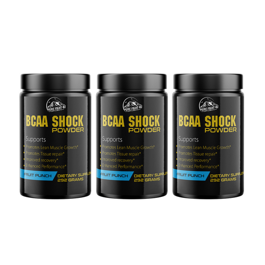 BCAA Shock Powder Fruit Punch Flavor 292 Grams - 10 Bottles