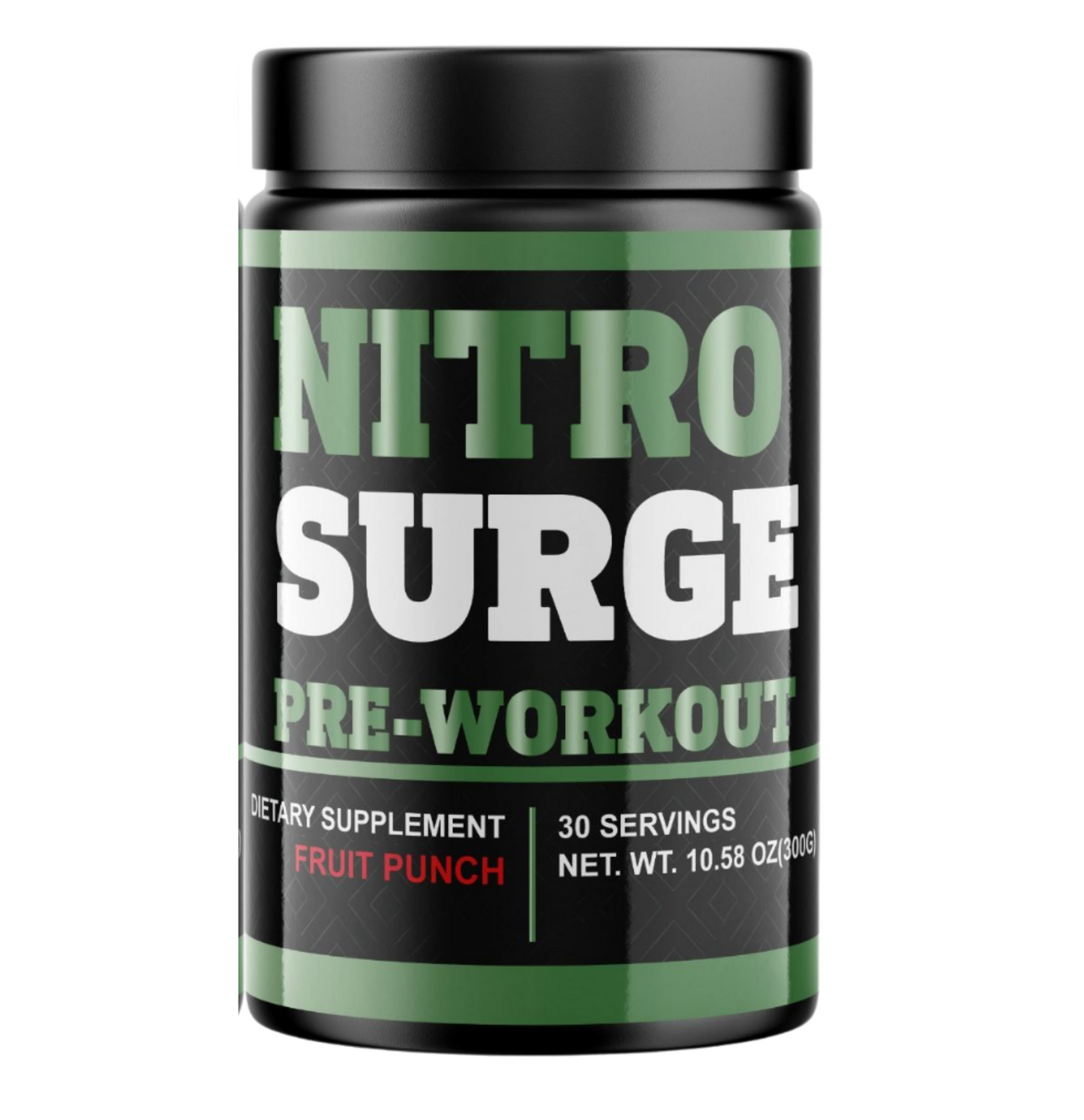 Nitro Surge Pre-workout fruit punch 10.58 oz - 4 Bottles