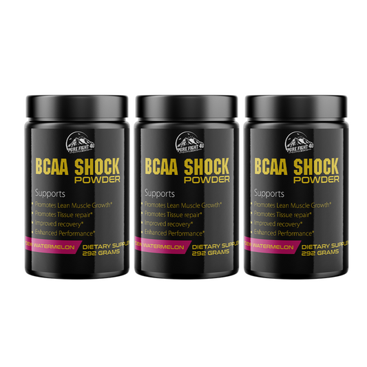 BCAA Shock Powder Honeydew Watermelon Flavor 292 Grams - 10 Bottles