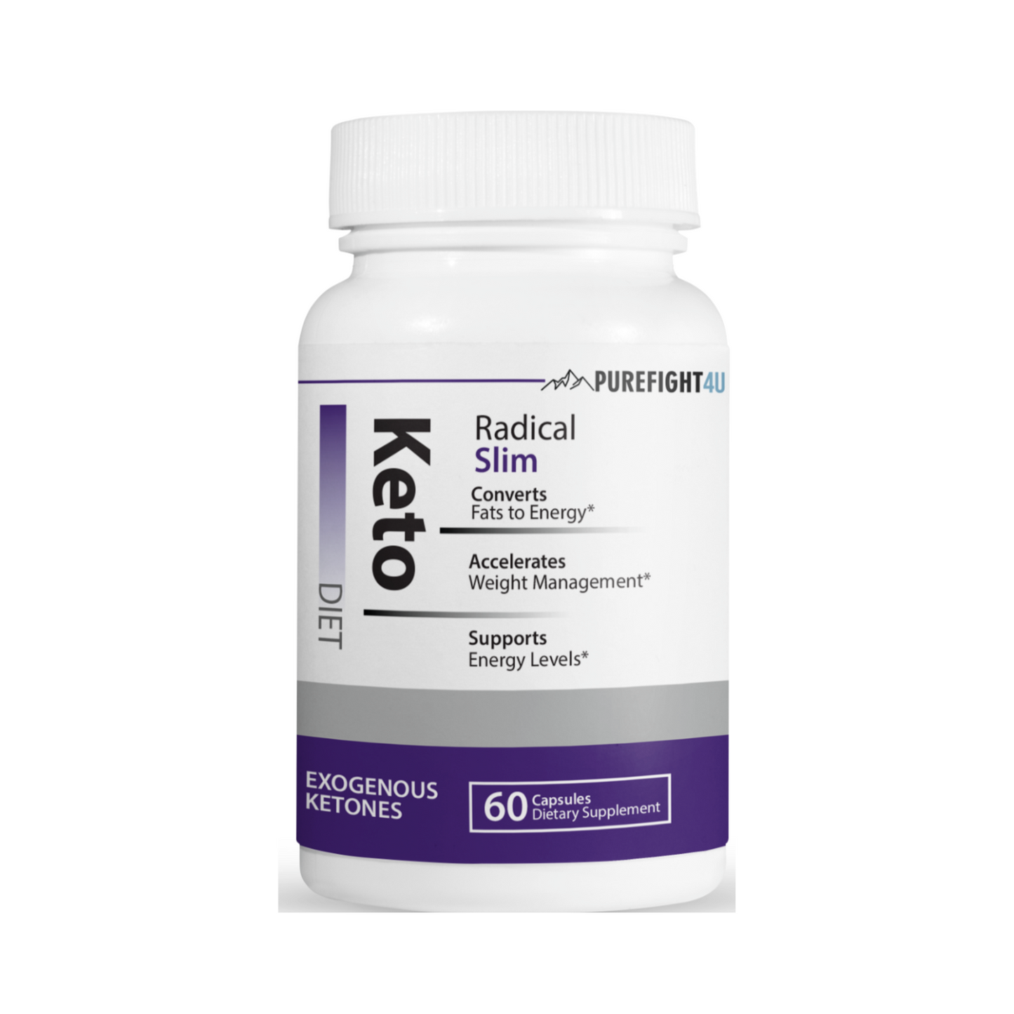 Keto Diet Radical Slime Exogenous Ketones 60 Capsules