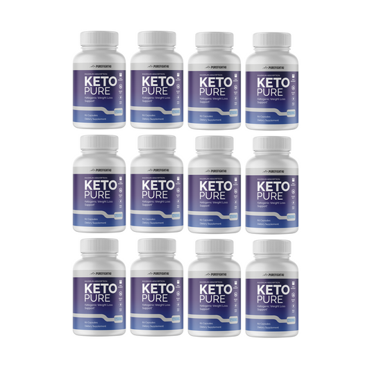 Keto Pure Ketogenic Weight Loss Support - 12 Bottles 600 Capsules