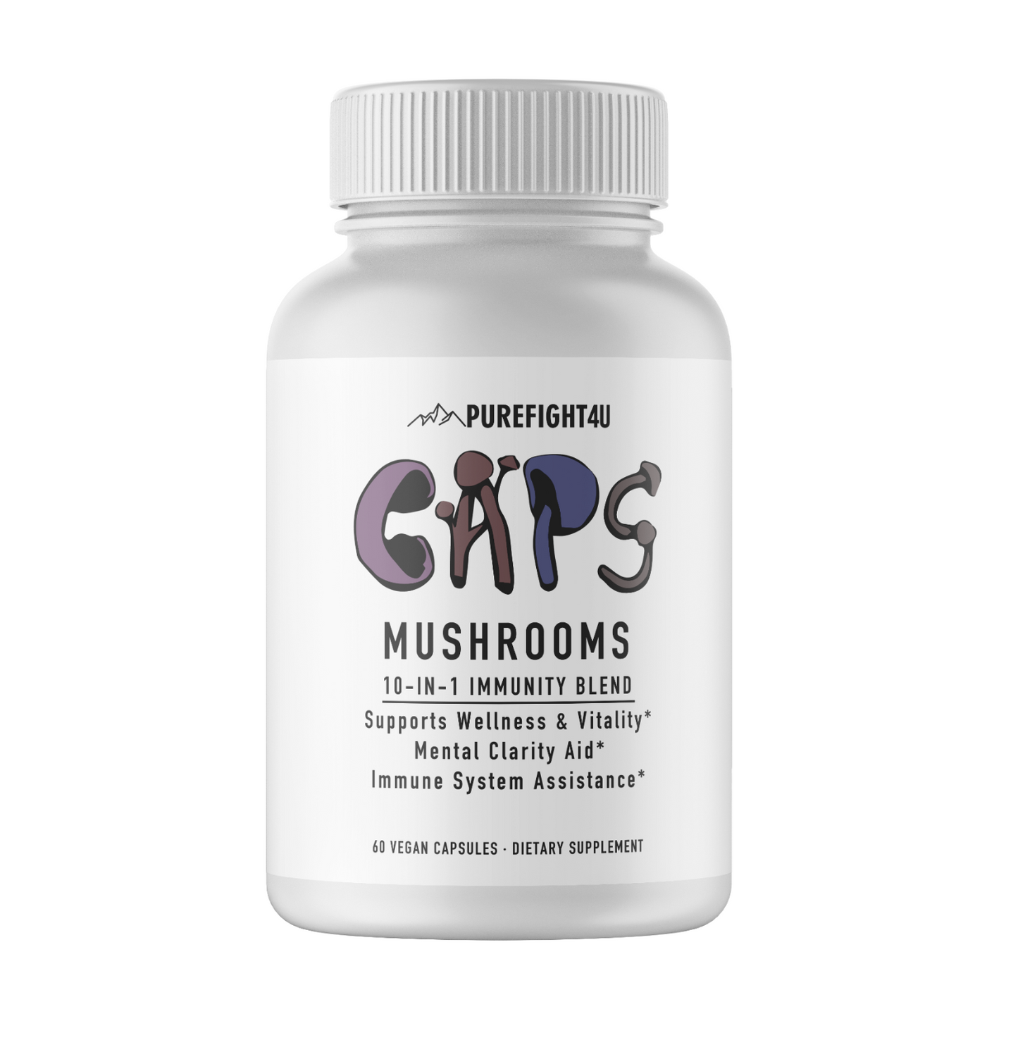 CAPS Mushroom 10-in-1 Immunity Blend 12 Bottles 720 Capsules