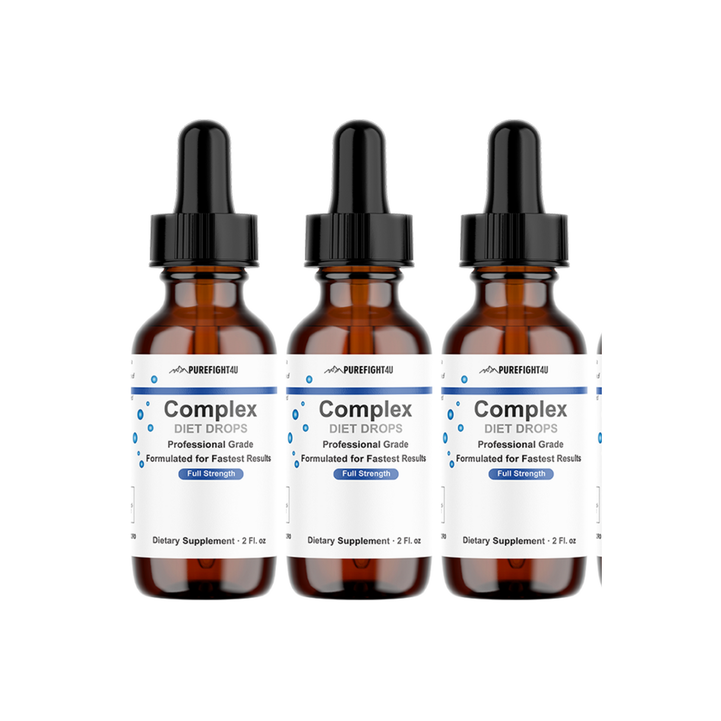 Complex Diet Drops – Natural Weight Management Drops Unisex 2 oz - 5 Bottles