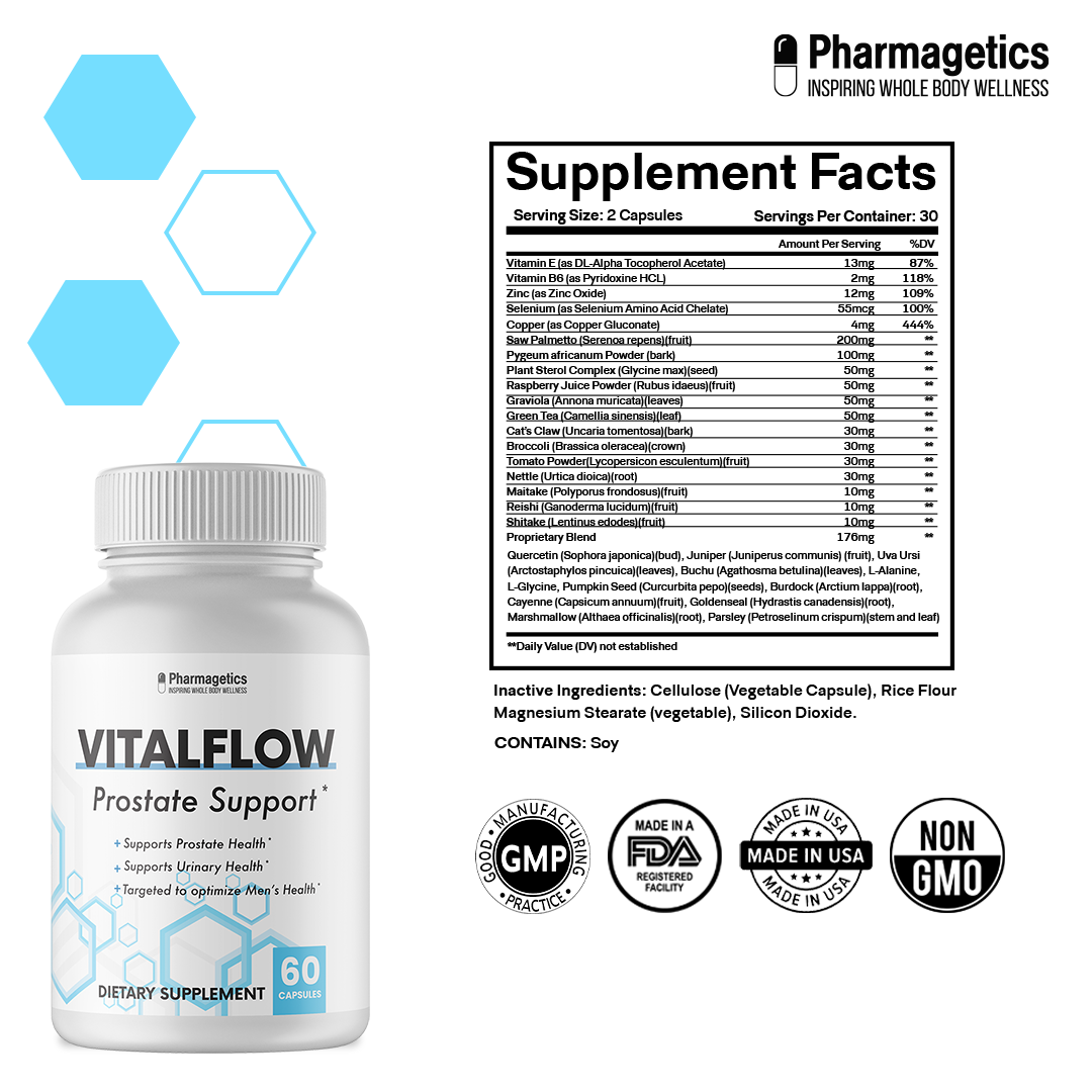 VITALFLOW Prostate Support - Saw Palmetto - Reduce Frequent Urination VITAL FLOW