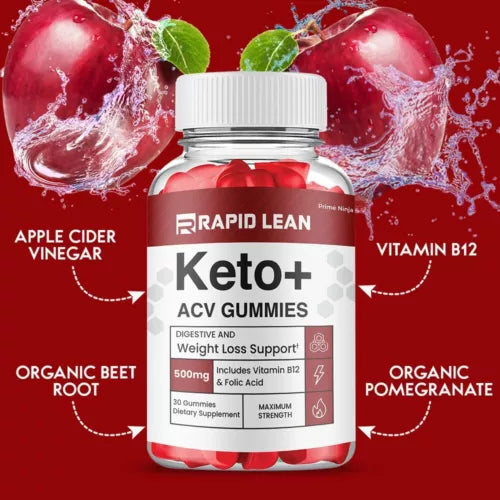 Rapid Lean Keto ACV Gummies, Official Rapid Lean Max Strength Gummies (1 Pack)