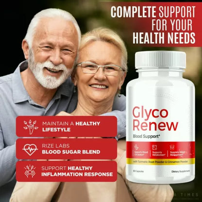 Glyco Renew Advanced Blood Support Pills for Healthy Blood Sugar Levels 60ct