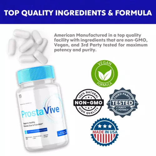 Prosta Vive Supplements for Men - Prostavive Enhanced Wellness 60 Capsules