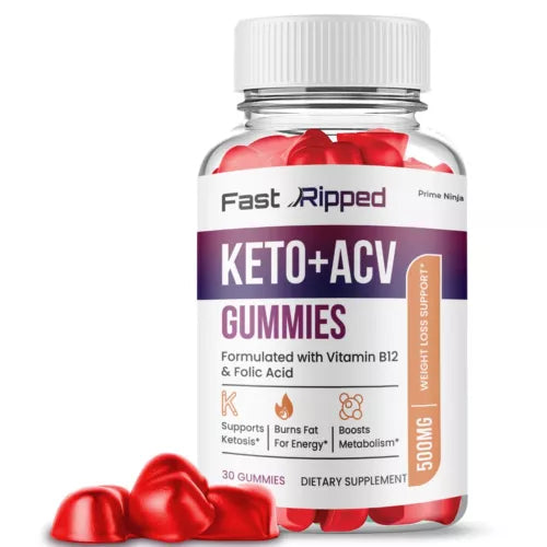 Fast Ripped Keto ACV Gummies, Official Max Strength Keto ACV Gummies (5 Pack)