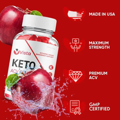 Vista Keto ACV Gummies Maximum Strength Official Keto Gummy Weight Loss (1 Pack)