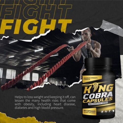 King Cobra Capsules Extra Strength Formula Pills for Men-60 Capsules