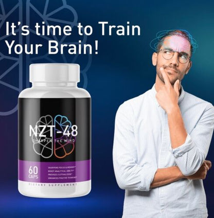 NZT-48 Brain Booster, Focus, Memory, Function, Clarity- 60 Capsules